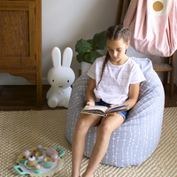 Pebbles Lane Grey & Pink Bean Bag