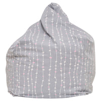 Pebbles Lane Grey & Pink Bean Bag