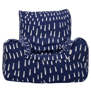 Raindrops Bean Chair - Indigo Blue