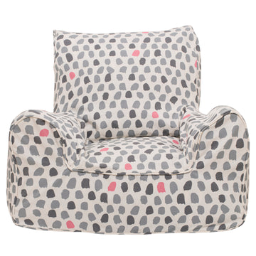 Splotches Bean Chair - Pink & Grey