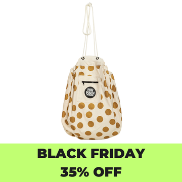 Glitter Gold Dots Play Pouch