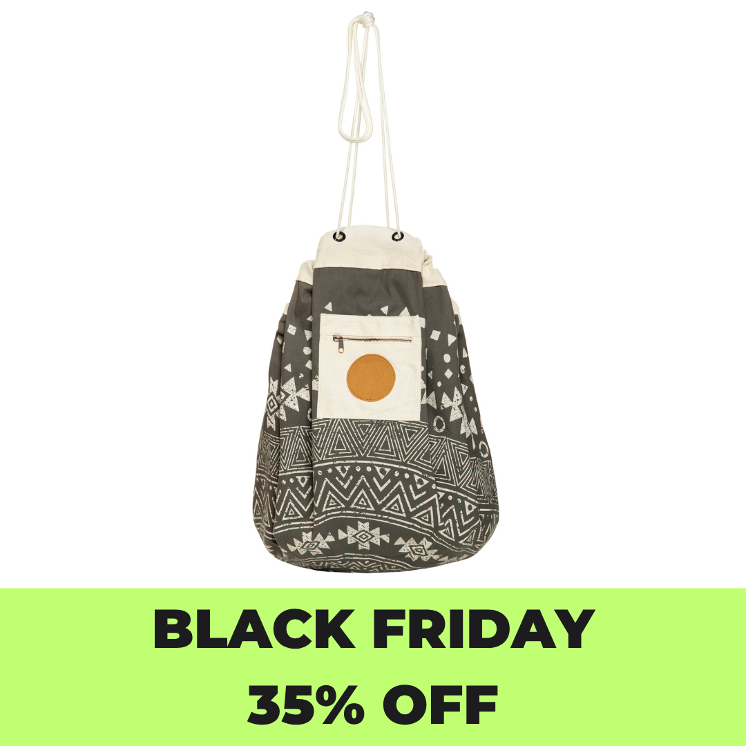 Charcoal Boho Play Pouch