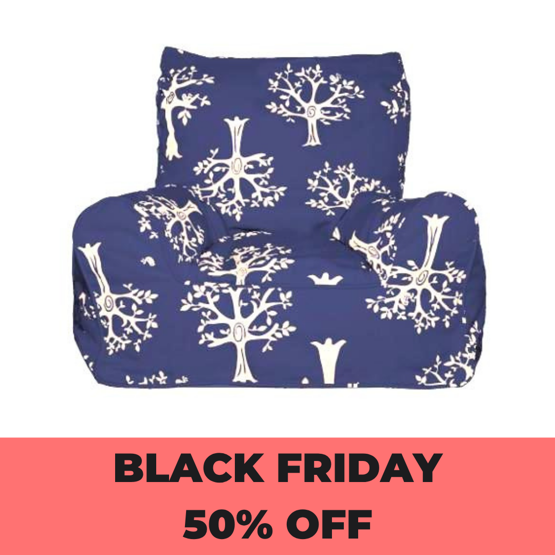 Orchard Navy Bean Chair