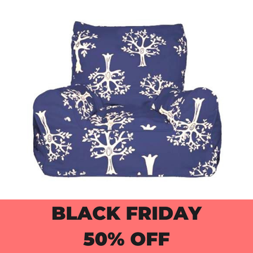 Orchard Navy Bean Chair