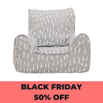 Raindrops Bean Chair - Grey