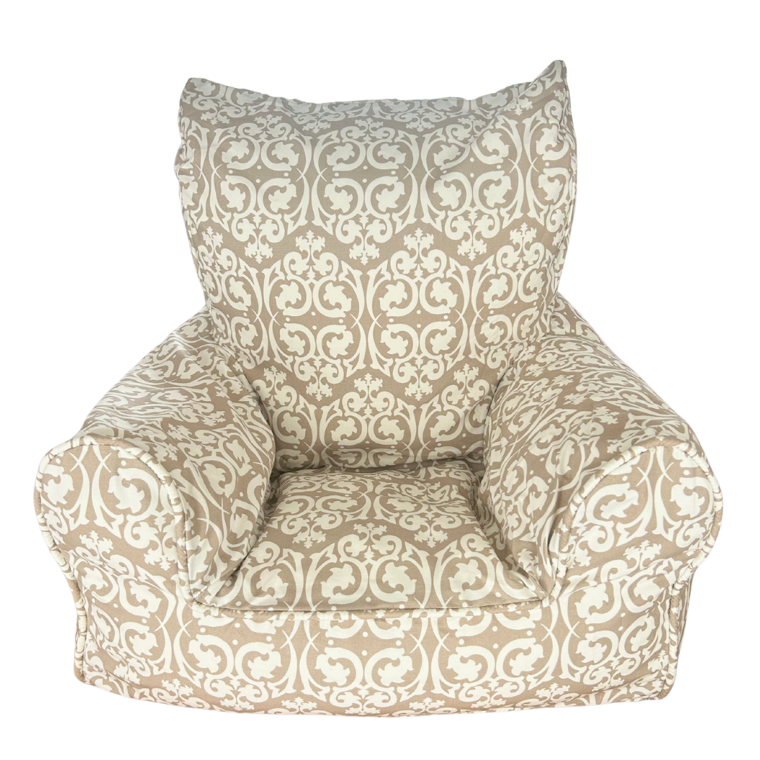 Damask Bean Chair - Beige