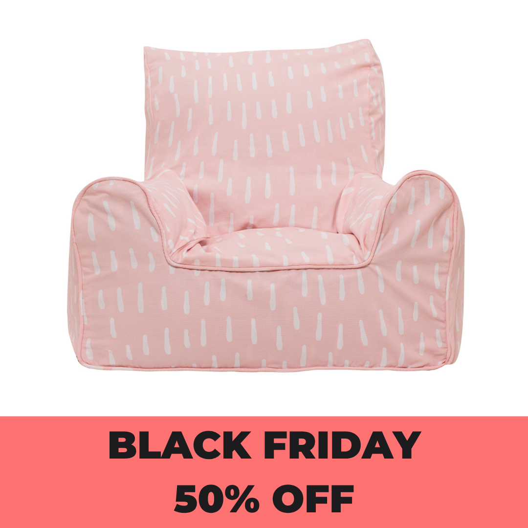 Raindrops Bean Chair - Pink