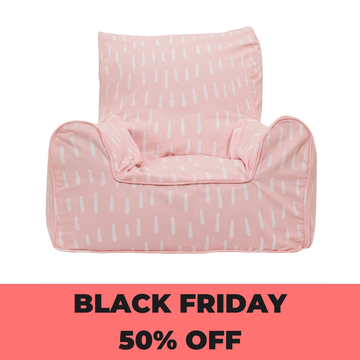 Raindrops Bean Chair - Pink