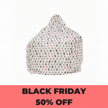 Splotches Bean Bag - Pink & Grey