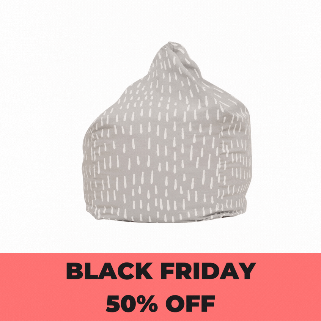 Raindrops Bean Bag - Grey