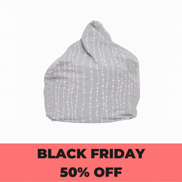 Pebbles Lane Grey & Pink Bean Bag