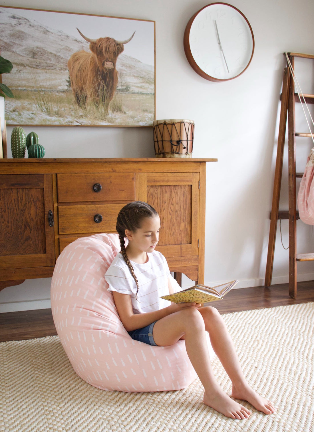 Raindrops Bean Bag - Pink