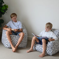 Splotches Bean Bag - Black & White