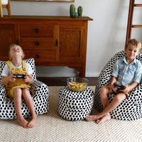 Splotches Bean Bag - Black & White