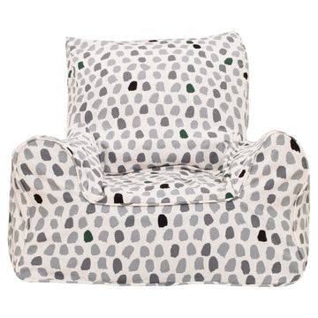 Splotches Bean Chair - Green & Grey